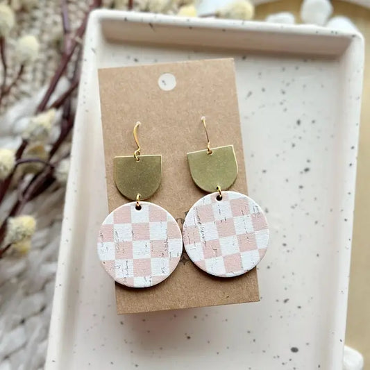 Desert Check Earrings