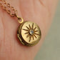 Tiny Compass Star Locket 20"