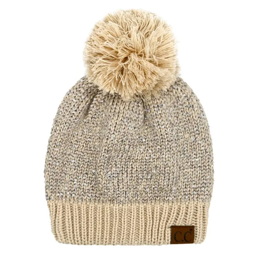 CC Sequin Pom Beanie