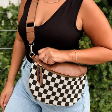 Checkered Crossbody Bag