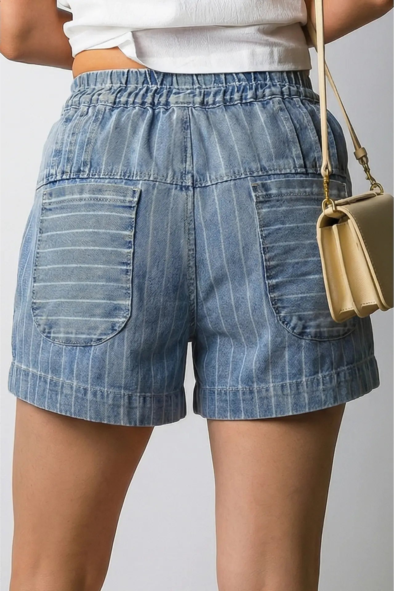 Retro Blue Denim Shorts