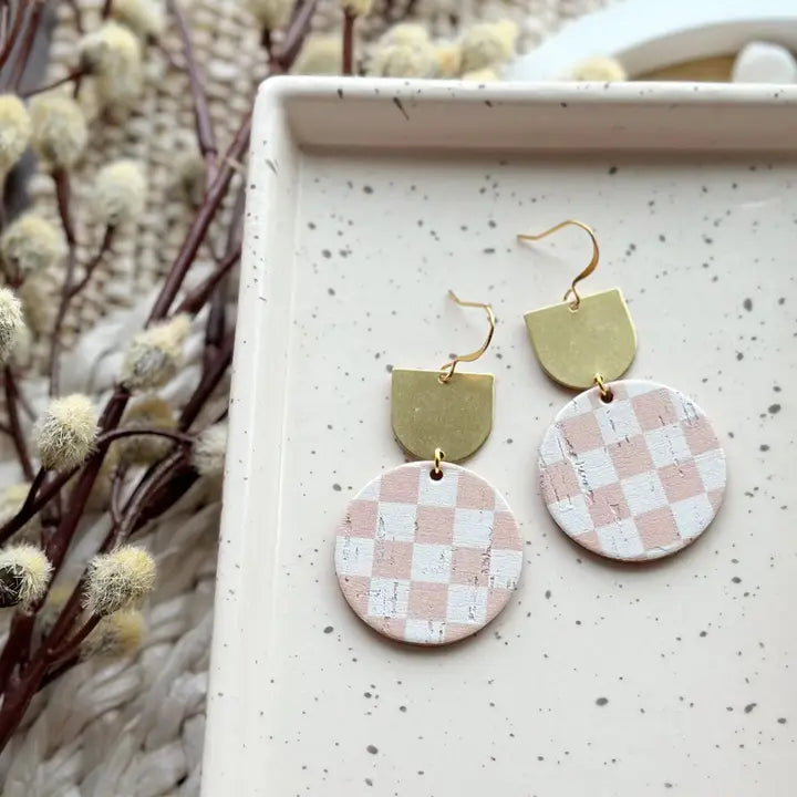 Desert Check Earrings