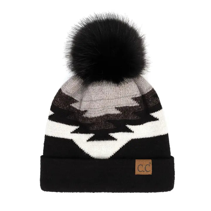 CC Pom Aztec Beanie