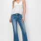 Risen Low Rise Flare Jeans