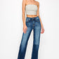 Risen High Rise Straight Jeans