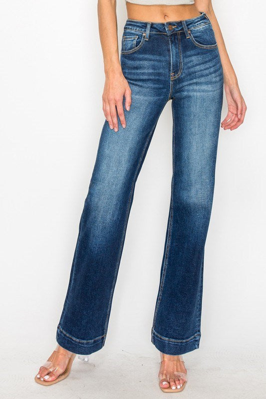 Risen High Rise Straight Jeans