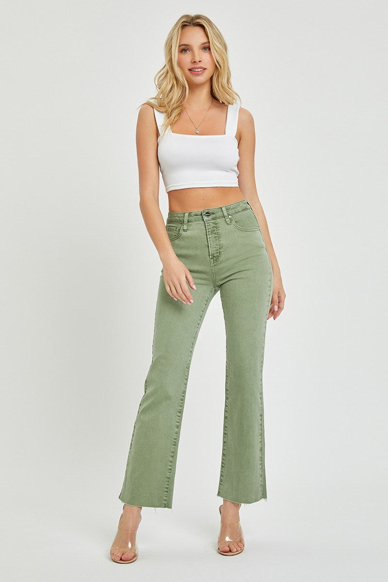 Risen High Rise Olive Straight Pant