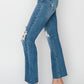 Risen High Rise Distressed Ankle Jeans