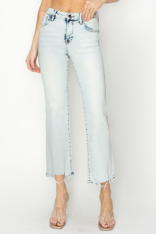 Risen High Rise Acid Wash Jeans