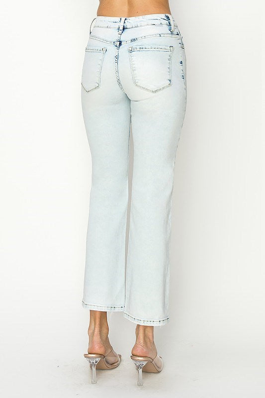 Risen High Rise Acid Wash Jeans