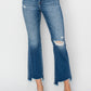 Risen Mid Rise Frayed Jean