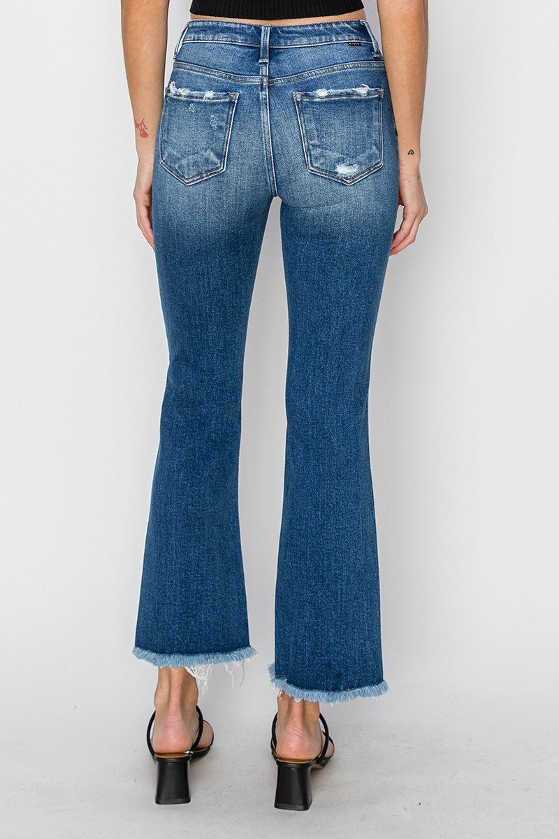 Risen Mid Rise Frayed Jean