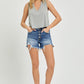 Risen High Rise Button Fly Shorts