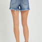 Risen High Rise Button Fly Shorts