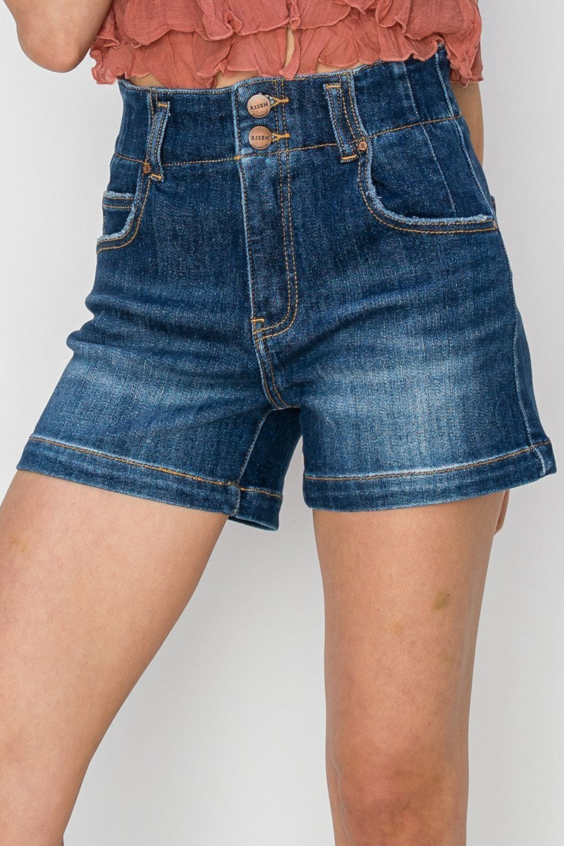 Risen High Rise Detailed Shorts