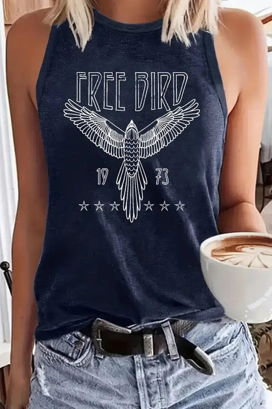 Free Bird & Rock Graphic Tank