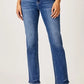 Risen Mid-Rise Relax Straight Jeans