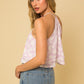 Lavender Abstract Halter Top