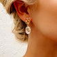 White flower dangle earrings
